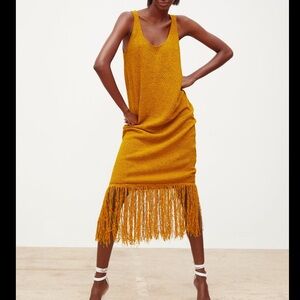 RUSTIC FRINGED DRESS Rustic dresses Zara women
